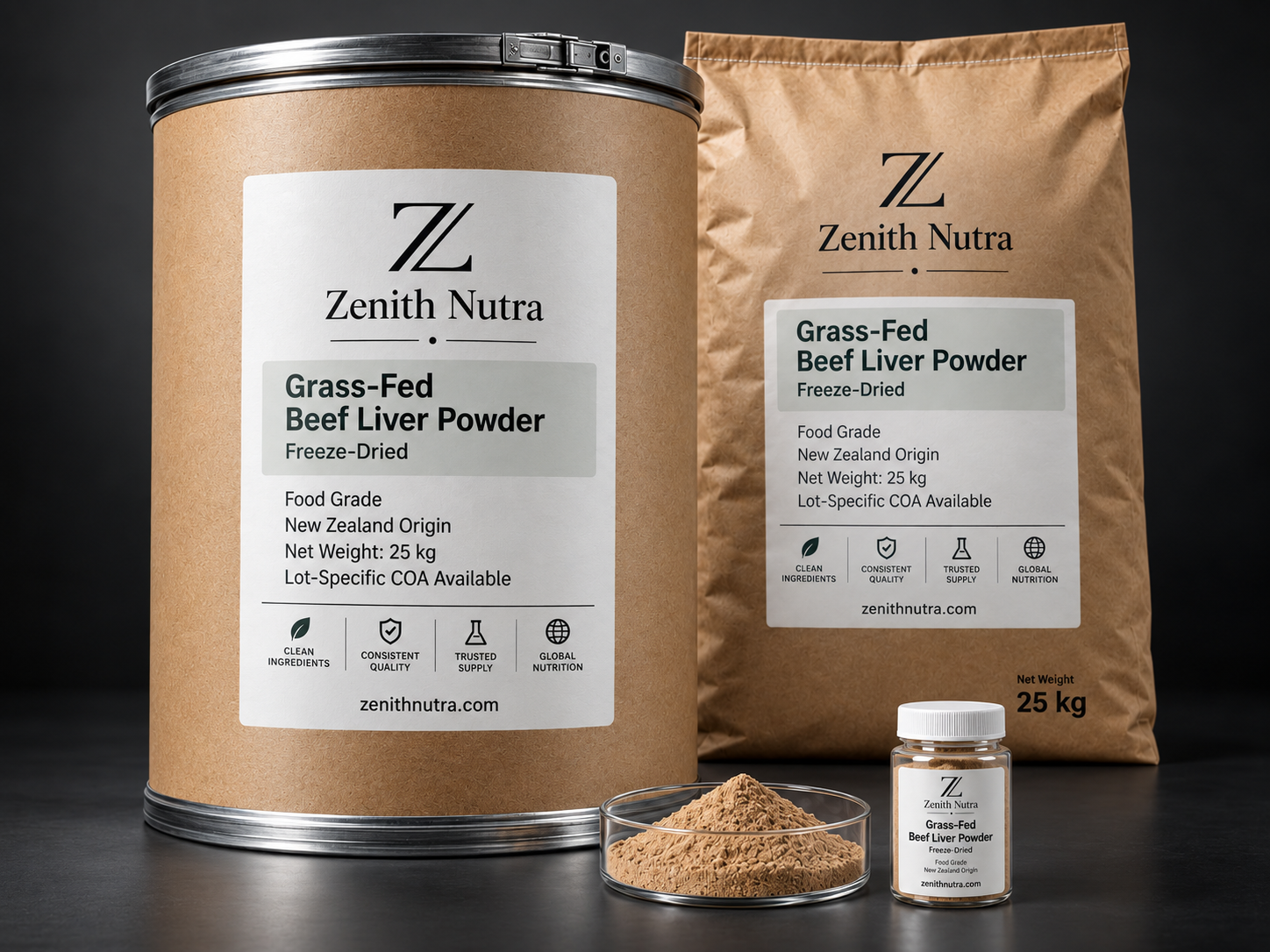 Grass-Fed Beef Liver Powder (Freeze-Dried) sample sachet